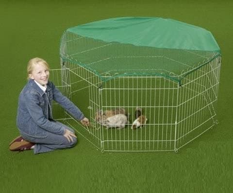 Image of Bunny Business 8 Panel Rabbit Guinea Pig Play Pen Rabbit Run Rabbit Playpens XL (8 Panel Playpen 55" x 55")