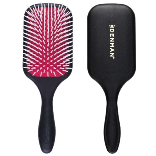 Image of Denman Detangling & Styling Paddle Hairbrush For Wet Or Dry Hair - Curly, Coily, Straight, Thick & Long, Ideal for Women & Men, D38
