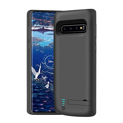 Image of BAHOND Battery Case for Samsung Galaxy S10, 6000mAh Rechargeable Extended Battery Charger Case, Adds 1.5x Extra Juice (6.1 Inches) Black