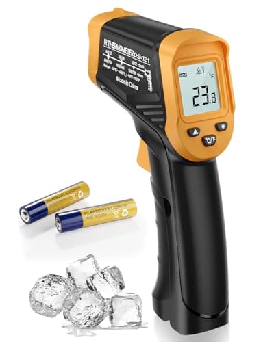 Image of Eventek Infrared Thermometer Gun -50 ° C ~ 600 ° C, Non-Contact Laser Temperature Gun for Cooking, Pizza Oven, Fridge, Infrared Thermometer with Adjustable Emissivity, LCD Screen