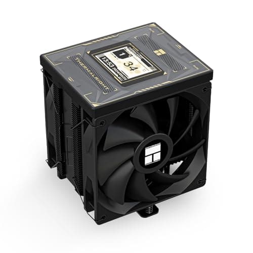 Image of Thermalright Burst Assassin 120 Vision Black CPU Cooler, 2.4inch IPS Display LCD Screen with 320x240 Resolution,Computer High Performance Radiator,for LGA1851/1700 and AM4/AM5,156mm High CPU Cooling