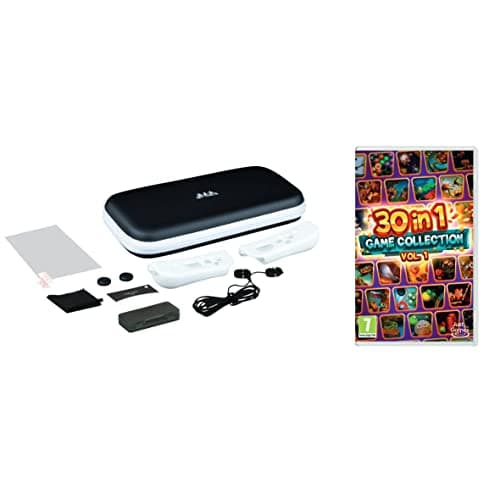 Image of Konix Mythics Gaming Starter Kit + 30 in 1 Game Collection Vol. 1 für Nintendo Switch, Switch Lite und Switch OLED - Hülle - Gehärtetes Glas - Kopfhörer