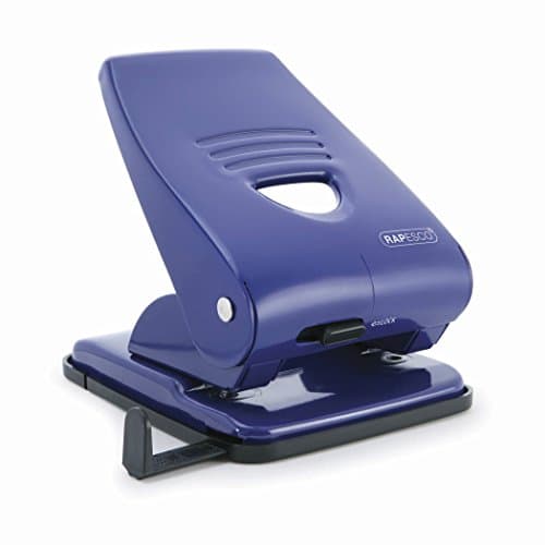 Image of Rapesco PF800AL1 Heavy Duty 835 2-Hole Metal Punch, 40 Sheet Capacity, Blue