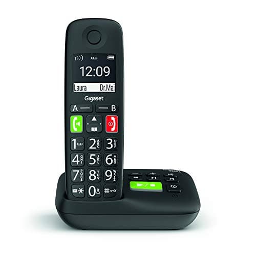 Image of Gigaset E290A int. big button cordless phone with answering machine - black