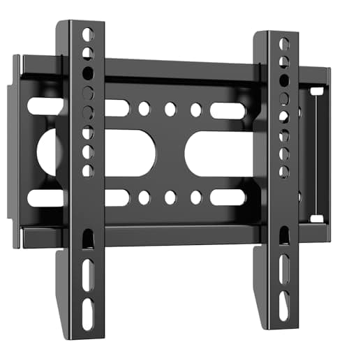 Image of JXMTSPW Fixed TV Wall Bracket for 14-42" Screen Monitor TV Bracket Low Profile, Fixed Flat Wall Mount, 25kg Capacity, Max VESA 200x200m 32 39 40" Ultra Slim Small Television Mount, Monitor Wall Mount