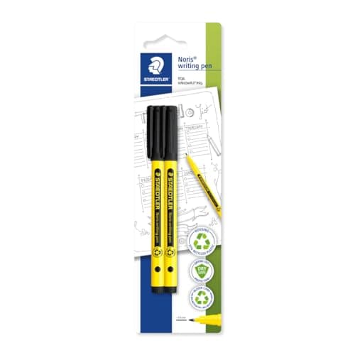 Image of STAEDTLER Noris - Handwriting Pen - Black - Pack of 2, 307-9 BK2