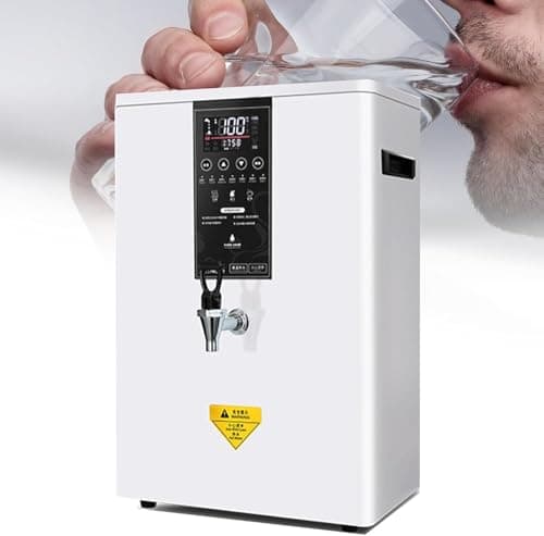 Image of Instant Hot Water Dispenser 50L/60L/80L Automatic Commercial Hot Water Pot With Filter Lcd Display Wall-Mounted Water Boiler With Spout For Coffee Home Office(Color:80l)