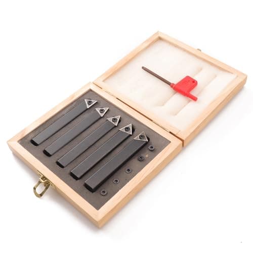 Image of Oudtinx 5PCS Indexable Carbide Turning Tools Set 1/2"