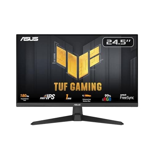 Image of ASUS TUF Gaming VG259Q3A 25" Full HD Monitor 180Hz, 1ms GtG, FreeSync, Adaptive Sync, ELMB, GameFast Input - Panel Fast-IPS, 16:9, 1920 x 1080, DisplayPort, HDMI, Speaker