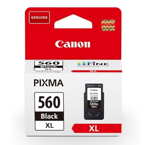 Image of Canon Ink - PG-560XL High Yield Genuine Black Printer Ink Cartridge - Prints Up to 400 A4 Pages (1 x Cartridge)