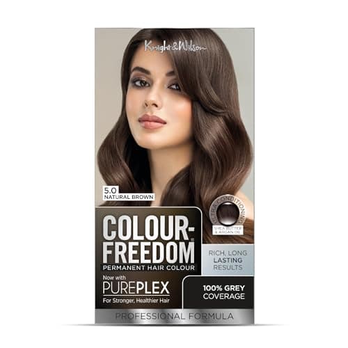 Image of Colour Freedom Natural Brown Permanent Hair Colour. Formulated with PurePlex to Protect, Restore and Nourish. 100% Grey Coverage. 5.0 Rich Natural Brown by Knight & Wilson