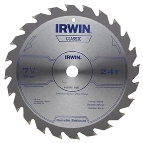 Image of IRWIN Tools Classic Series Steel Corded Circular Saw Blade, 7 1/4-inch, 24T (25130)