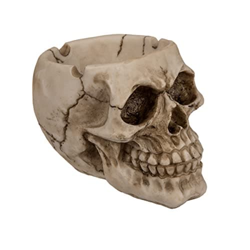 Image of OOTB Skull Ashtray, Polyresin, Multi-Colour, 10 x 6 x 12 cm