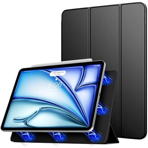 Image of TiMOVO Magnetic Case for iPad Air 11 Inch (M4/M3/M2-2026/2025/2024), iPad Air 5th/4th Generation Case (2022/2020) 10.9 Inch, Smart Folio Magnetic Trifold Stand Cover, Auto Wake/Sleep, Black