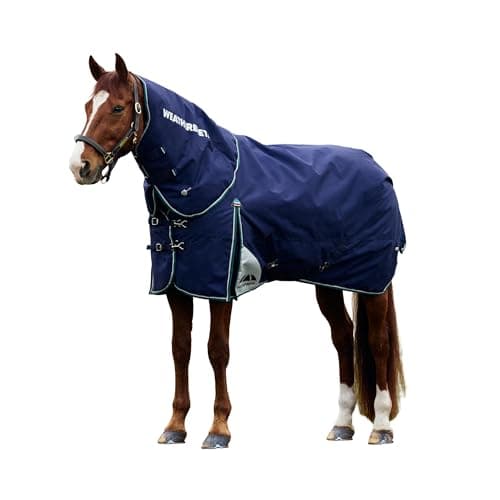 Image of WeatherBeeta ComFiTec Plus Dynamic Turnout Detach-A-Neck 220G, Navy/Forest Green, 6'0