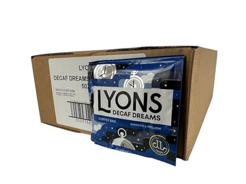 Image of Lyons Decaf Dreams Coffee Bags 50 x 7g (50 Individually Sealed Bags)