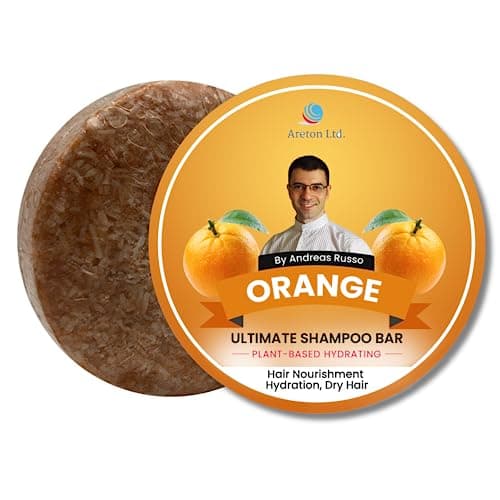 Image of Solid Shampoo Bar for Hair Growth – Organic Shampoo and Conditioner Bar for Itchy Scalp, Shampoo Bar for Men & Women, Organic Bar Shampoo for Thinning Hair, Rough Hair, and Silky (Orange)
