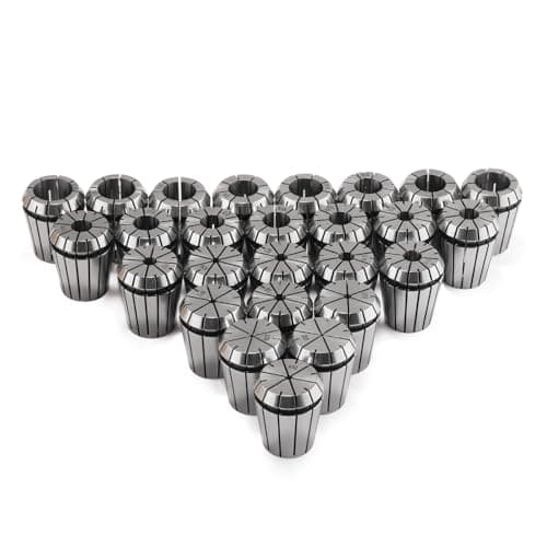 Image of ER32 Collet Set 26PCS ER32 Spring Collet Set CNC Engraving Milling Lathe Chuck Tool 1/32-13/16 Inch for CNC Engraving Machine & Milling Lathe Tool Workholding Engraving Collets