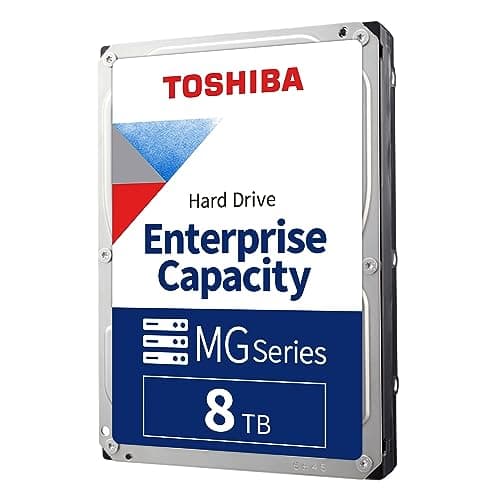 Image of Toshiba MG Series 8TB Internal Enterprise Hard Drive, 3.5" SATA HDD, 7200 RPM, 24/7 Operation, For Server, Hyperscale, Cloud, 550TB/Year workload, 5yr Warranty (MG10ADA800E)
