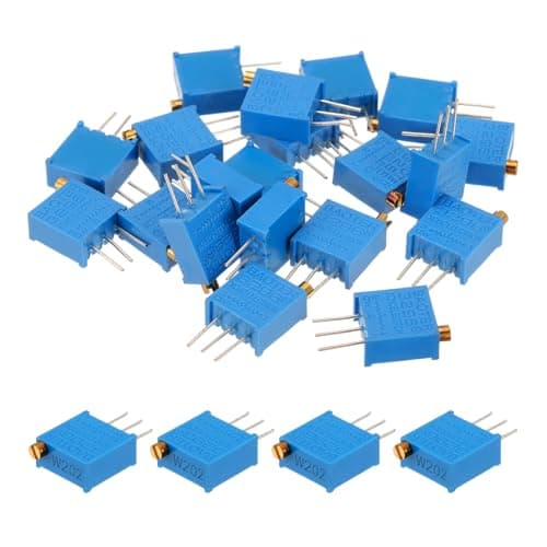 Image of sourcing map 20Pcs 2K Ohm Multiturn Trimmer Potentiometer, 3296W Top Adjustable Variable Resistor High Precision Potentiometer for Precision Circuit Adjustment, DIY Electronics Projects