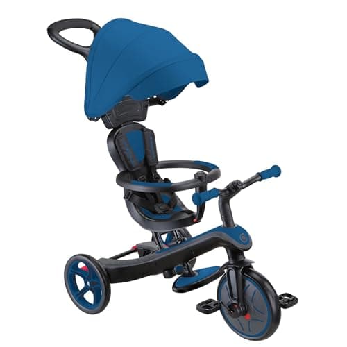 Image of Globber Explorer Trike 4 in 1 Balance Bike Ride with Parent Handle - 10 Months Plus - 2 Year Warranty (Royal Blue)