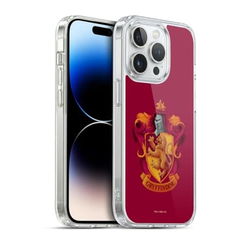 Image of Head Case Designs Officially Licensed Harry Potter Gryffindor Crest Chamber Of Secrets I Gel Case [Military Grade Protection] Compatible with Apple iPhone 14 Pro and Compatible with MagSafe
