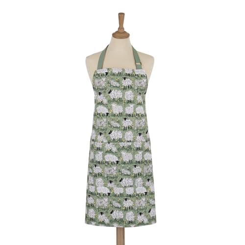 Image of Ulster Weavers - Woolly Sheep - Apron - Cotton - One Size in Green