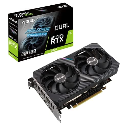 Image of ASUS Dual NVIDIA GeForce RTX 3060 V2 OC Edition 12GB GDDR6 Gaming Graphics Card (PCIe 4.0, 12GB GDDR6 Memory, HDMI 2.1, DisplayPort 1.4a, 2-Slot Design, Axial-tech Fan Design, 0dB Technology)
