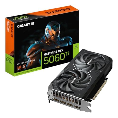 Image of Gigabyte GeForce RTX 5060 Ti WINDFORCE MAX OC 16G Graphics Card - 16GB GDDR7, 128bit, PCI-E 5.0, 2587MHz Core Clock, 3 x DP, 1 x HDMI, NVIDIA DLSS 4, GV-N506TWF2MAX OC-16GD