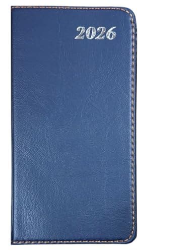 Image of Orbitron 2026 SLIM DIARY - Week To A View - Soft Vinyl Cover - Black Blue or Red (Blue)