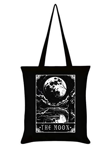 Image of Deadly Tarot The Moon Tote Bag Black 38x42cm