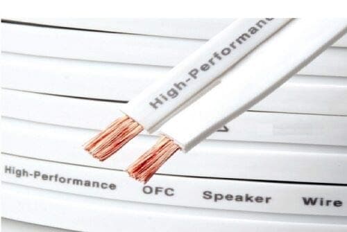 Image of K M Electronics® 79 Strand OFC Flat 10MM X 1.7MM Speaker Cable Wire 10M Pure Copper Conductors