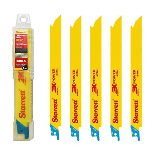 Image of Starrett Metal Cutting Reciprocating Saw Blade 200mm (8-inch) - Pack of 5