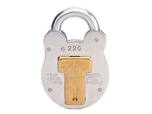 Image of Henry Squire Old English Galvanised Steel Case 4 Lever Padlock, Small