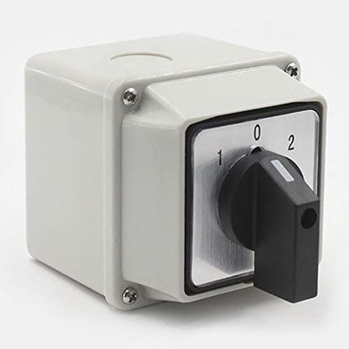 Image of Universal Changeover Switch Rotary Cam Selector with Waterproof Robust Exterior Enclosure Inverter Switch 3 Position 2 Phase 8 Screw Terminals 380V/32A