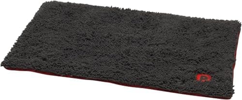Image of Petface Outdoor Paws Small Memory Foam Dog Crate Mat, Removeable Microfibre Cover, 55 x 45 cm, Black (Pack of 1)