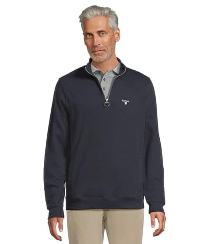 Image of Barbour Men's Beckhill Half Zip Sweatshirt, Navy, L