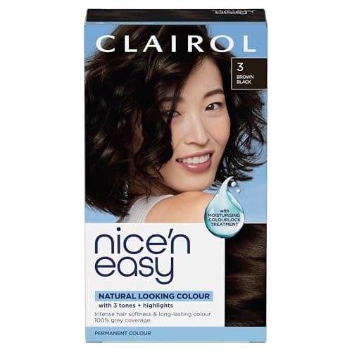 Image of CLAIROL NICE'N EASY CRÈME PERMANENT HAIR DYE - 3 BROWN BLACK