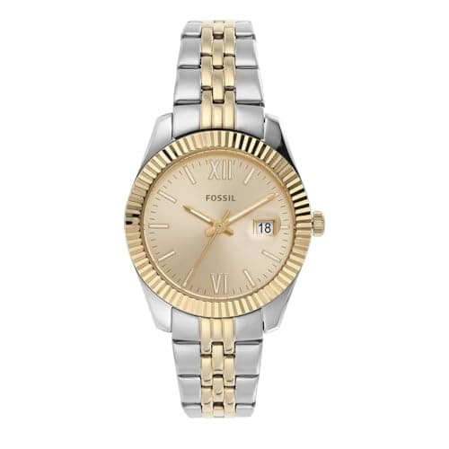 Image of Fossil Watch for Women Scarlette Mini, Quartz Movement, 32 mm Silver Stainless Steel Case with a Stainless Steel Strap, ES4949