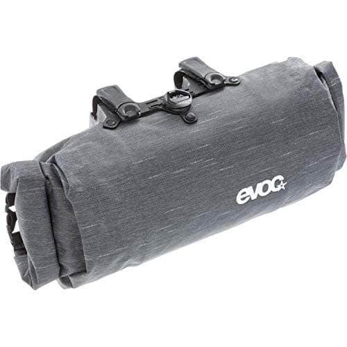 Image of EVOC HANDLEBAR PACK, handlebar bag for extra storage space (Size: M, 2,5L, BOA twist fit system, access from both sides, waterproof and dirt-repellent), Carbon Grey