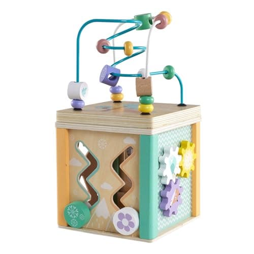 Image of Warmiehomy Activity Cube Baby Toddler Best Montessori Toys for 1 Year Old Wooden Toys 1st Birthday Gifts for 1 2 3 Year Old Girls Boys Educational Children Early Learning Toys