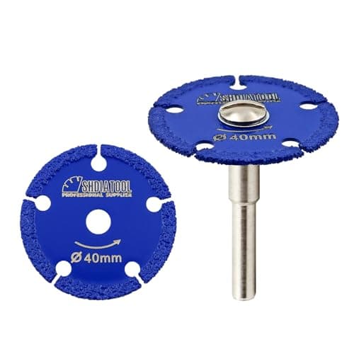 Image of SHDIATOOL Diamond Cutting Disc 40MM,Metal Cut-off Wheel, 2pcs Saw Blade Abrasive wheel for Steel Tube Iron Rebar with 1pc 6MM Round Shank