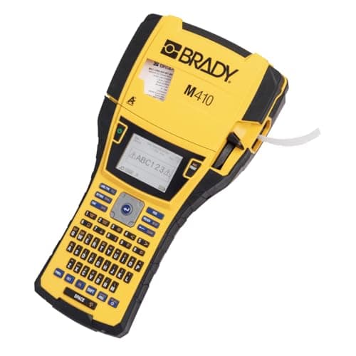 Image of Brady M410 Portable Industrial Harsh Environment Label Printer - Monochrome, 600 dpi, 33.02 ppm, USB, Includes Label Cartridge & UK Power Cord