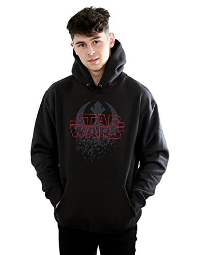 Image of Star Wars Men's The Last Jedi Shattered Emblem Hoodie XXX-Large Black