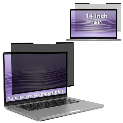 Image of RanBluu 14 inch 16:10 Laptop Privacy Screen Filter Widescreen Display,Removable Anti Glare Protector, Blue Light Filter Shield Film for touchscreen laptops Computer Screen & Monitor (14" 16:10)