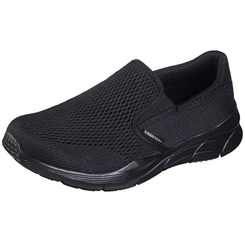 Image of Skechers Men's 232016 EQUALIZER 4.0 TRIPLE-PLAY Trainers, Black Engineered Mesh/Black Trim, 9 UK