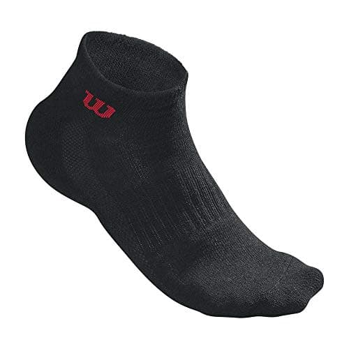 Image of Wilson M Quarter 3pr/PK Men's Tennis Socks, unisex_adult, 515701, Black, 39-46