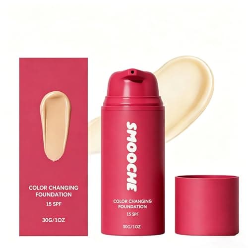 Image of Smooche Color Changing Foundation Korean for All Skin Types, Skin Tone Adapting Liquid Foundation for Women, Self Adjusting Natural Finish, Sunscreen index 15 (1PC)