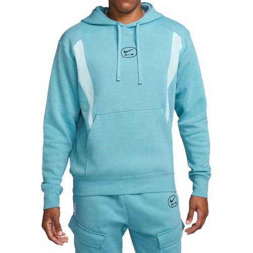Image of Nike M NSW SW Air PO Hoody FLC BB Denim Turq/Glacier Blue/Black