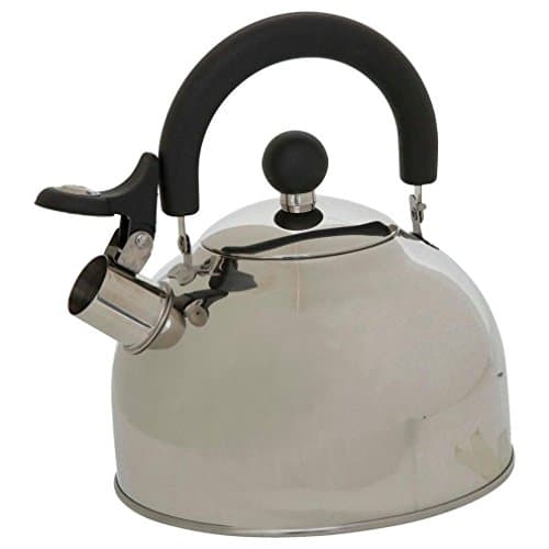 Image of Vango 2L Whistling Stovetop Kettle with Folding Handle for Camping, Kitchen, Gas, Electric or Induction Hob Cooking Indoor or Outdoor